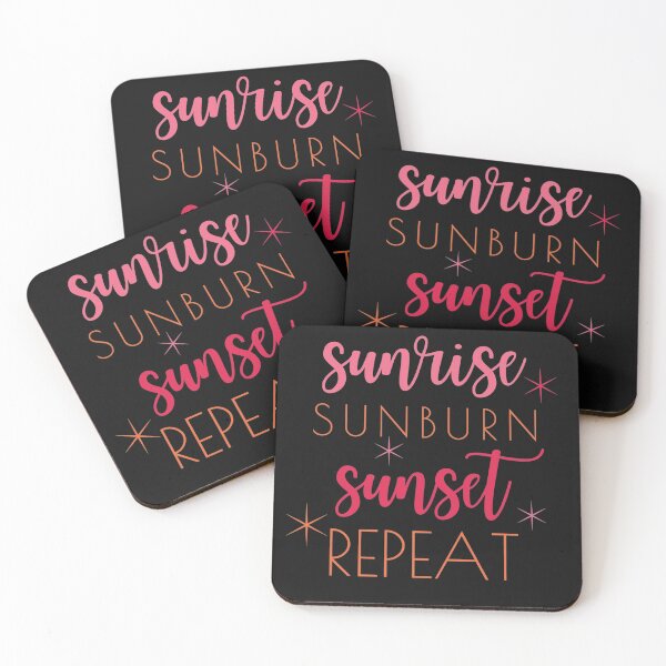 Artikelvorschau, Sonnenaufgang Sonnenbrand Sonnenuntergang Wiederholung Sommerzeit entworfen und verkauft von MalibuSun.