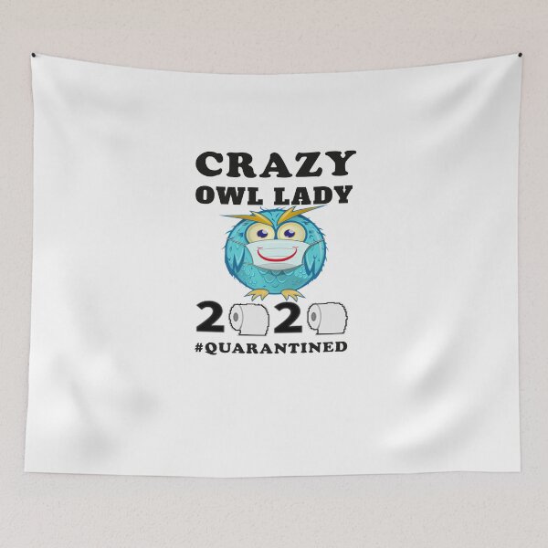 Item preview, Crazy Owl Lady 2020 QUARANTINED T-Shirt designed and sold by bestdesigns2020.