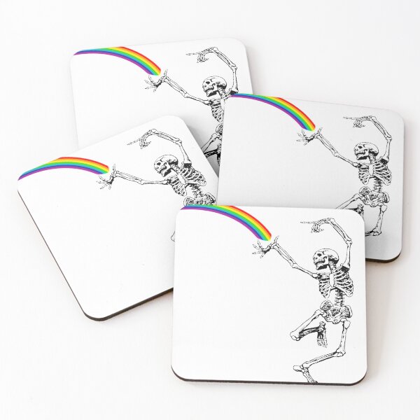 Item preview, Gay pride dancing skeleton designed and sold by albsbubble.