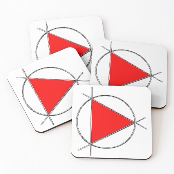 Item preview,  a red triangle surrounded by a chrome torus. designed and sold by serpico93.
