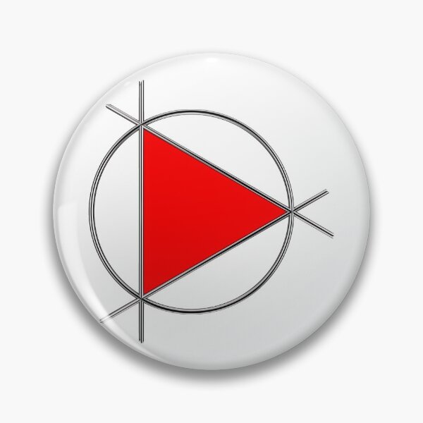 Item preview,  a red triangle surrounded by a chrome torus. designed and sold by serpico93.