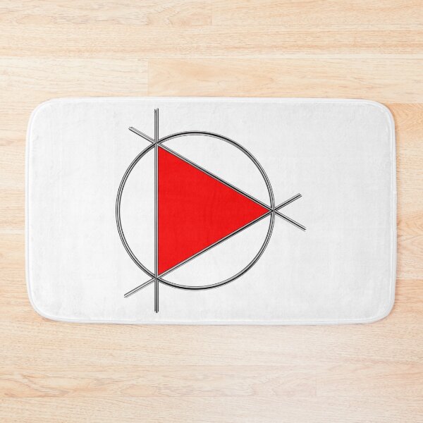 Item preview,  a red triangle surrounded by a chrome torus. designed and sold by serpico93.