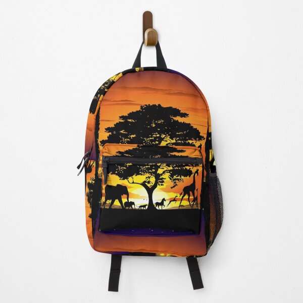 Item preview, Wild Animals on African Savanna Sunset  designed and sold by BluedarkArt.