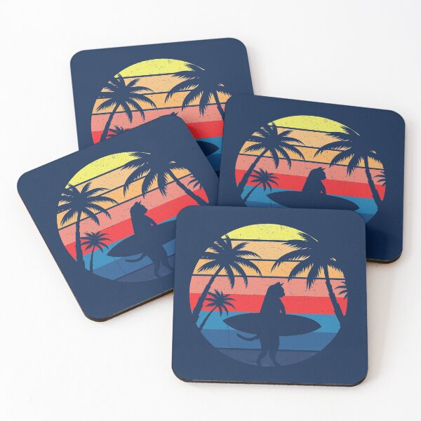 Item preview, cat surf gifts cute cat surfing summer  designed and sold by ELmezz.