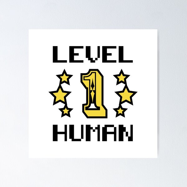 Item preview, Level 1  Human , 8bit Retro games Style For Babies designed and sold by youneszahrane.