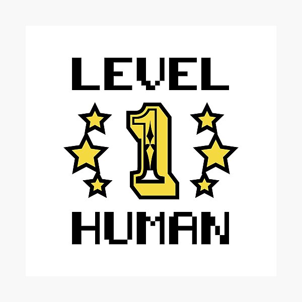 Item preview, Level 1  Human , 8bit Retro games Style For Babies designed and sold by youneszahrane.