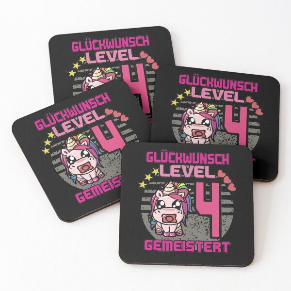Artikelvorschau, Geburtstag Einhorn level 4 Kinder Geschenk entworfen und verkauft von POD-Design.