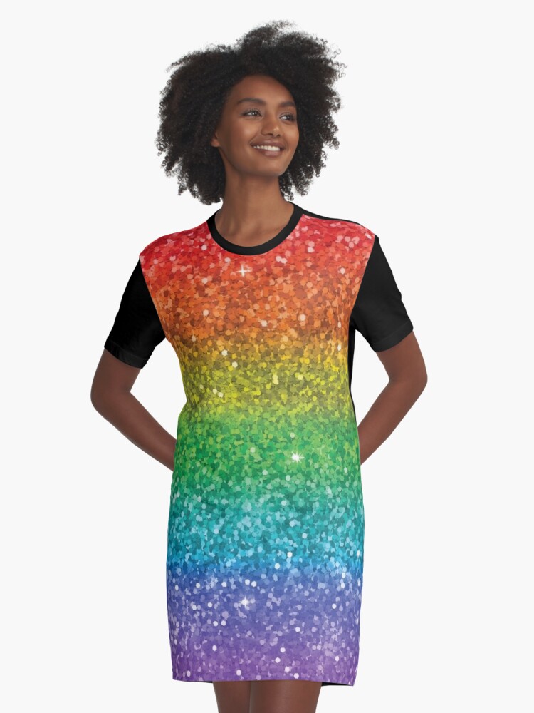 rainbow sparkly dress