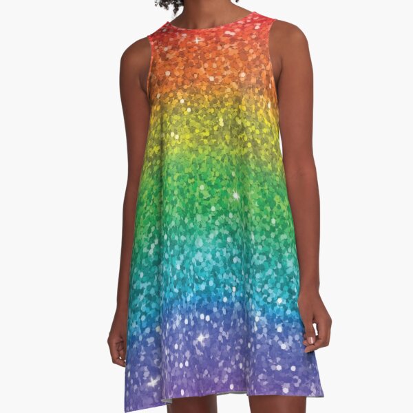 Sparkly Rainbow A-Line Dress