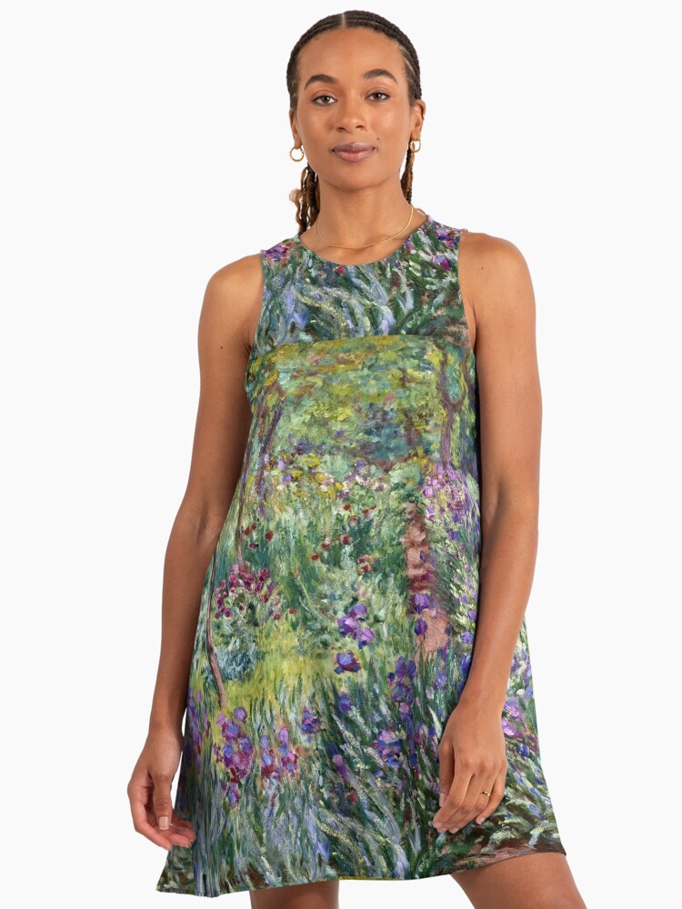 Claude Monet - The Artist S Garden In Giverny 1900 Claude Monet A-Line Dress