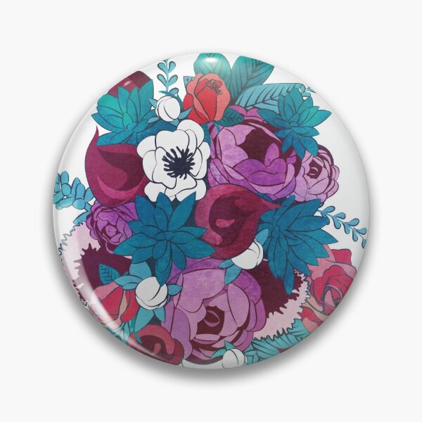 Item preview, Chintz Floral Bouquets // teal background teal succulents red roses designed and sold by SelmaCardoso.