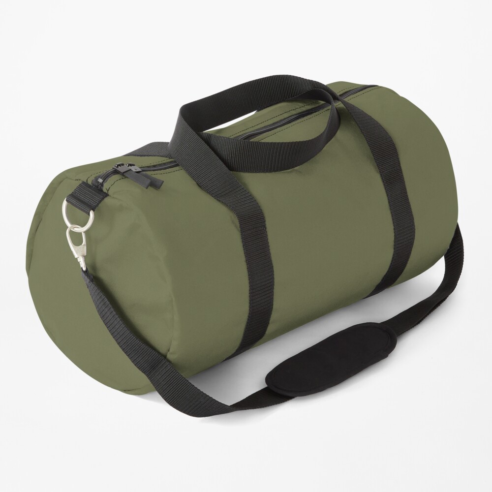 olive green duffle bag