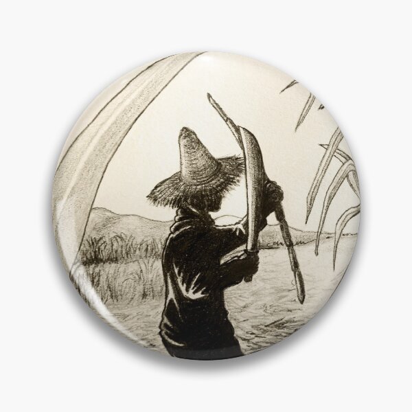 Item preview, Worker Cutting Sugar Cane Pencil Hand Drawing Vintage Style designed and sold by BluedarkArt.