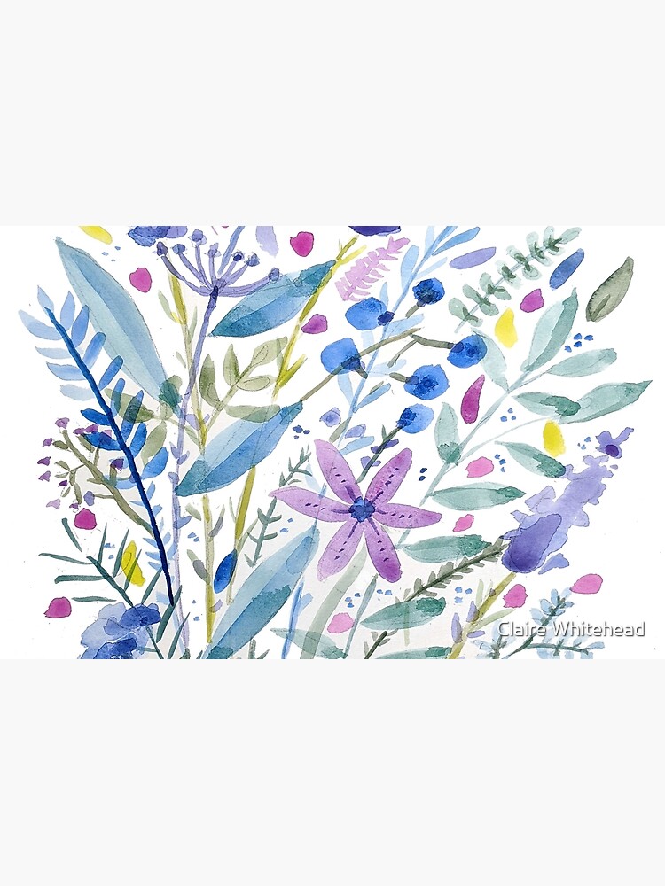 Flowers in Blue and Purple by clairewhitehead