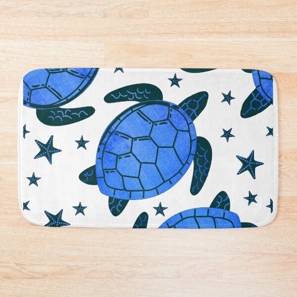 Item preview, Navy Blue Sea Turtles and Starfishes designed and sold by cadinera.