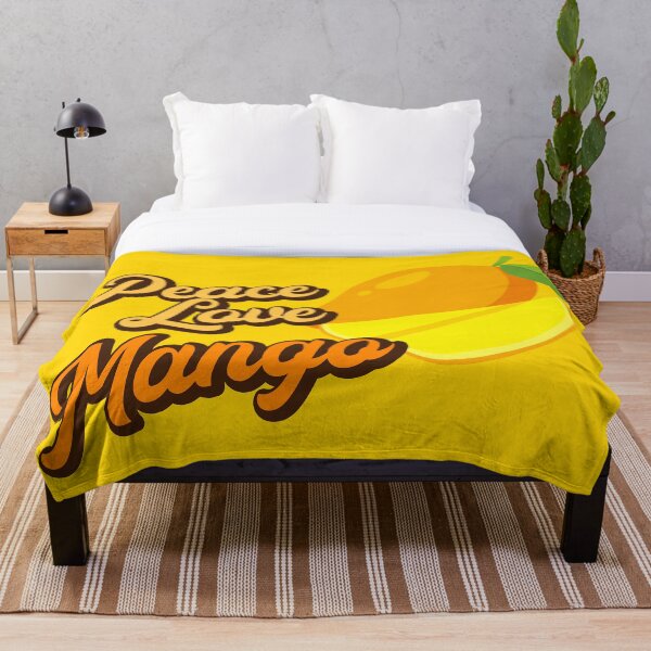 Peace Love Mango. Throw Blanket