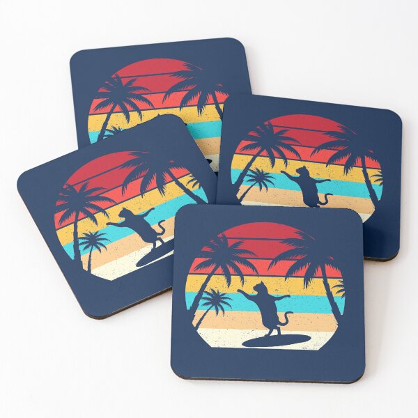 Item preview, cat surf gifts cute cat surfing summer  designed and sold by ELmezz.