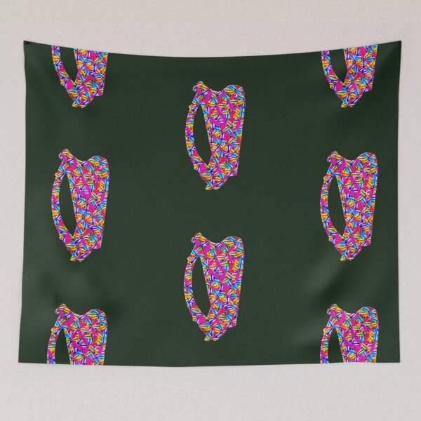 Item preview, Irish Flowers Celtic Harp designed and sold by articlave.