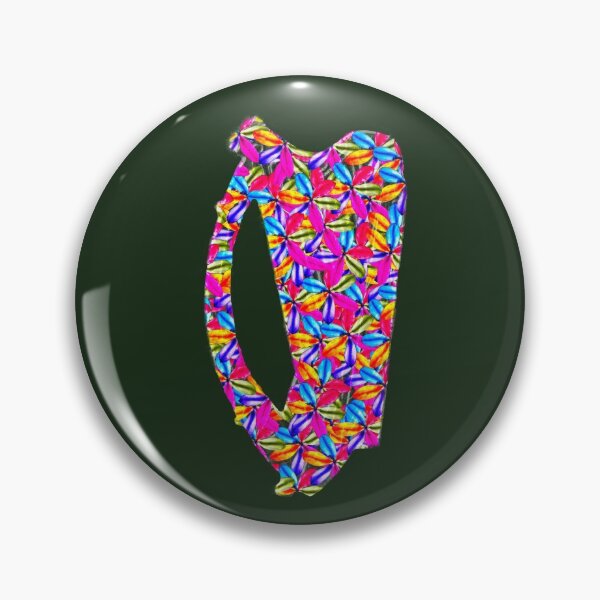Item preview, Irish Flowers Celtic Harp designed and sold by articlave.