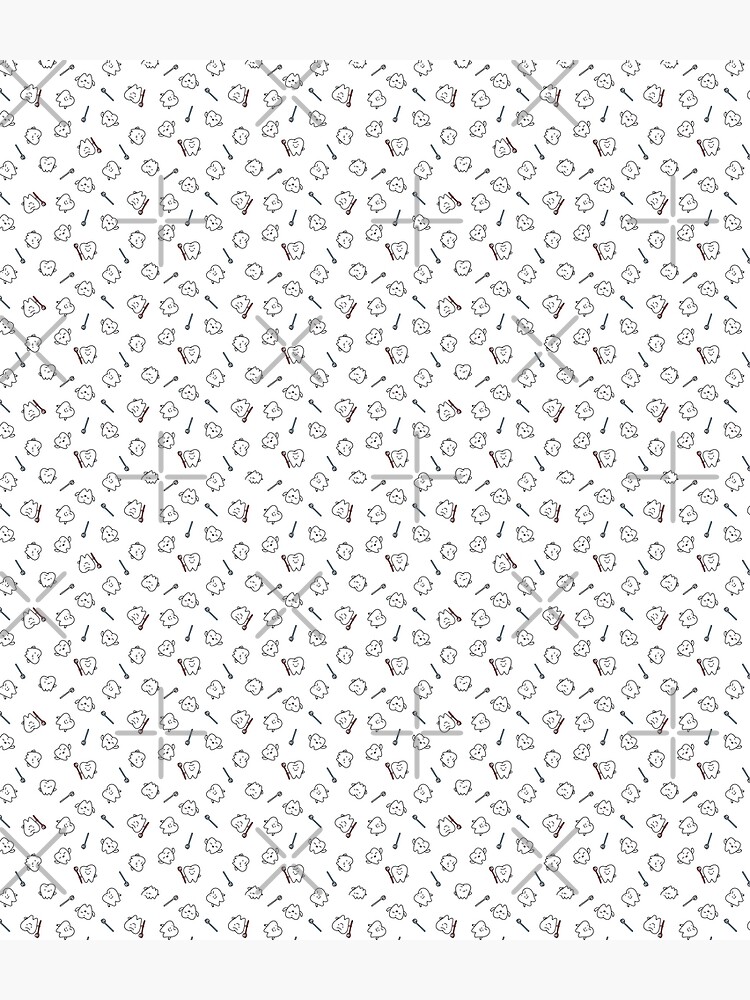 Funny teeth. Cute tooth art. Dentist pattern design. by kostolom3000