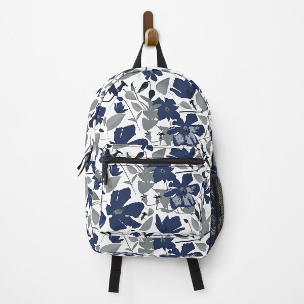 Item preview, Navy Watercolor Clematis designed and sold by StudioPosies.