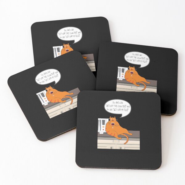 Item preview, Fat lazy Cat on Kitchen Counter with wine glass designed and sold by NeXore.