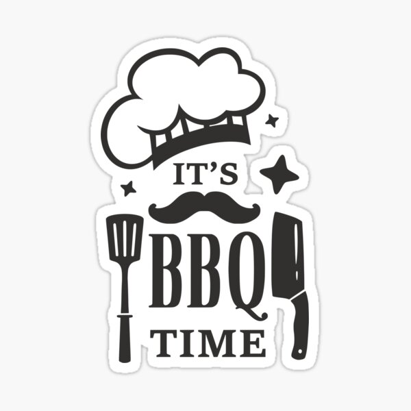 It's BBQ Time Sticker