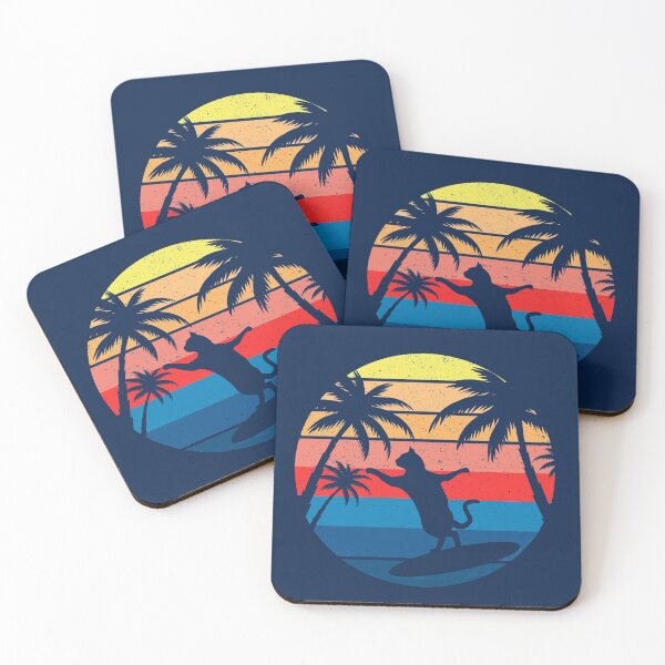 Item preview, cat surf gifts cute cat surfing summer  designed and sold by ELmezz.