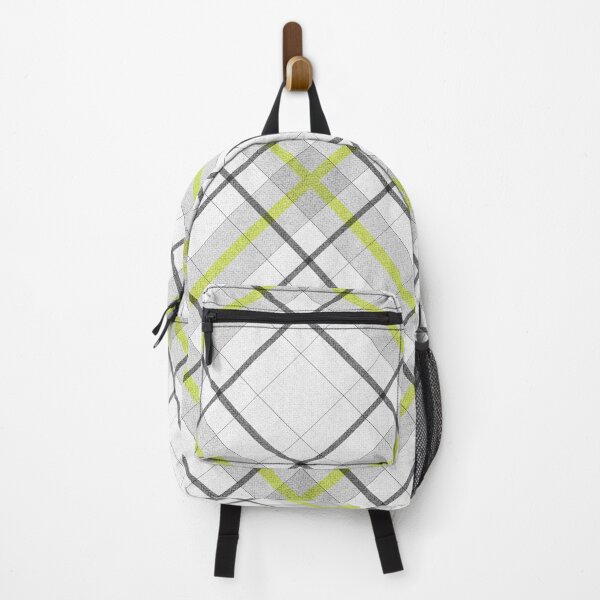 Item preview, Diagonal tartan gray and yellow over white. designed and sold by pattypattern.