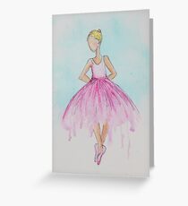 Pink Ballerina Greeting Card