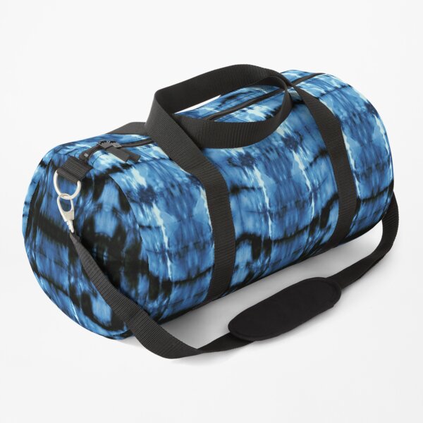 Indigo Satin Shibori Duffle Bag
