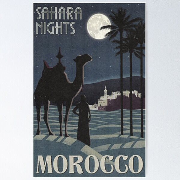 Item preview, Moroccan Travel Poster: Sahara Nights designed and sold by rogerstrawberry.