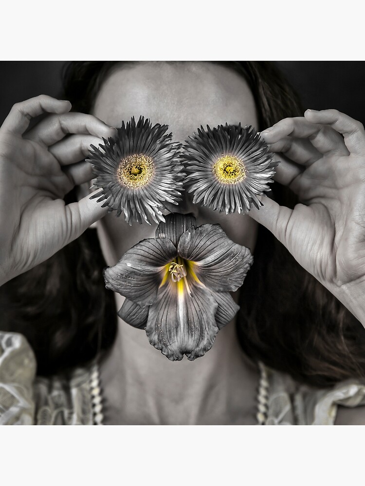 "Flower Face" Poster by JustOutofFrame Redbubble