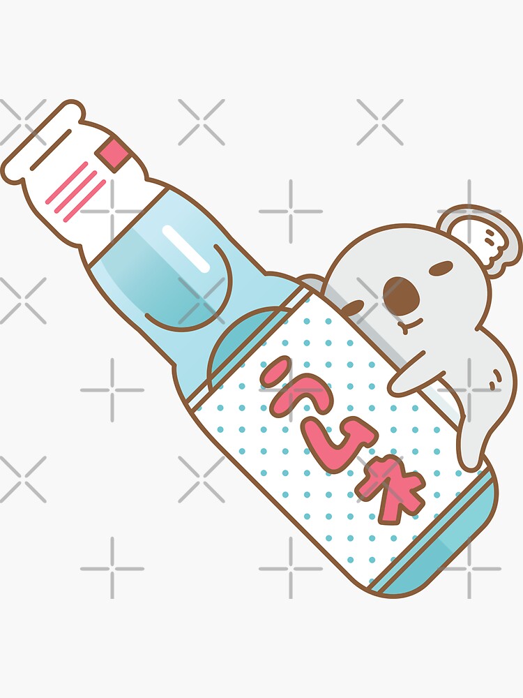 Baby koala with ramune japanese soda by Miri-Noristudio