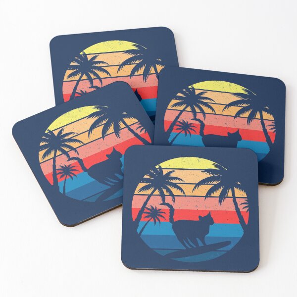 Item preview, cat surf gifts cute cat surfing summer  designed and sold by ELmezz.