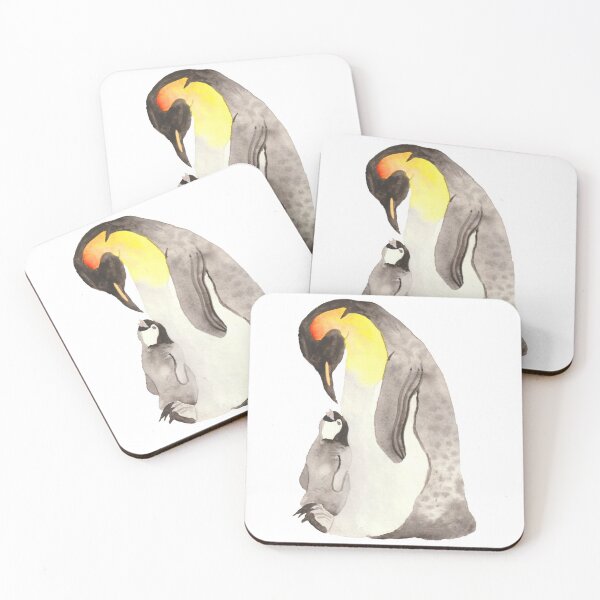 Item preview, A penguin with his baby penguin, white designed and sold by Sonderblume.