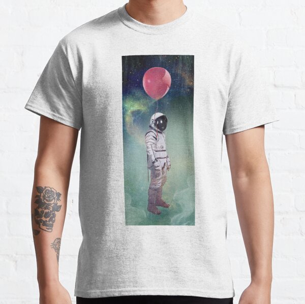 astronaut with balloons t shirt