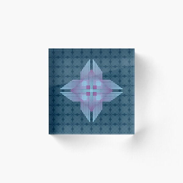 Native Indigo Star Acrylic Block