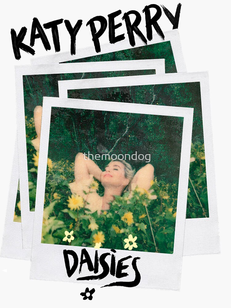 "KATY PERRY ART DAISIES" Sticker for Sale by themoondog Redbubble