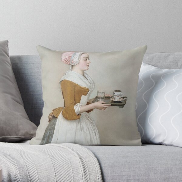 Jean - Etienne Liotard - The Chocolate Girl Throw Pillow