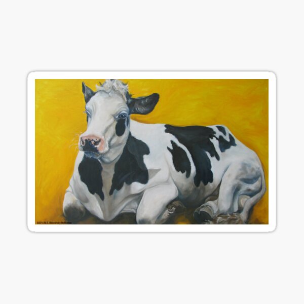 "Cow --- "Anna"" Sticker by grounddogs | Redbubble