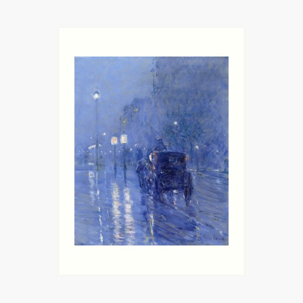 Childe Hassam - Rainy Midnight 1890 Art Print