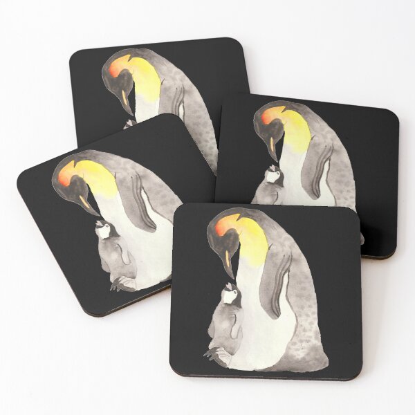 Item preview, A penguin with his baby penguin, black designed and sold by Sonderblume.