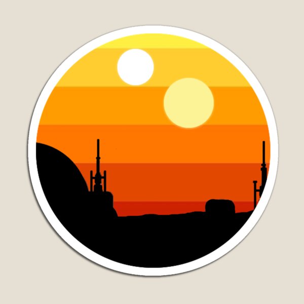 Vista previa del artículo con la obra «Soles gemelos de Tatooine», diseñado y vendido por emma k..