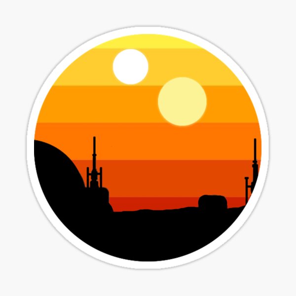 tatooine twin suns Sticker
