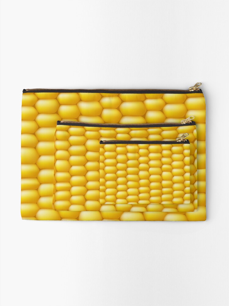 Alternate view of Corn Cob Background Zipper Pouch