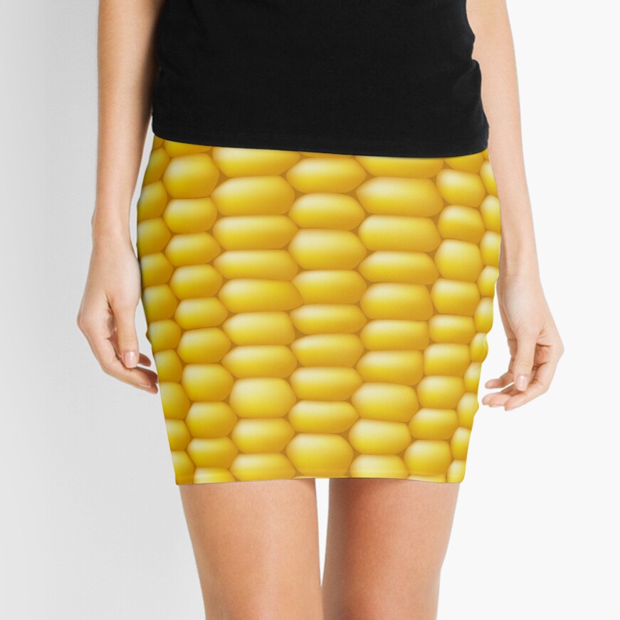 Corn Cob Background Mini Skirt
