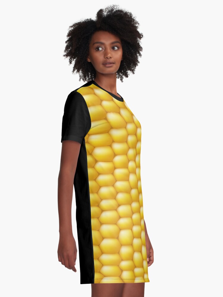 Alternate view of Corn Cob Background Graphic T-Shirt Dress