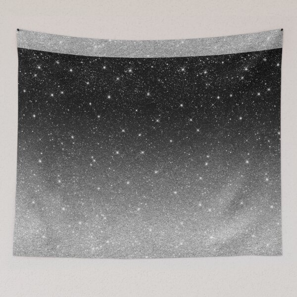 Item preview, Black Silver Grey Sparkle Ombre Glitter designed and sold by ColorFlowArt.