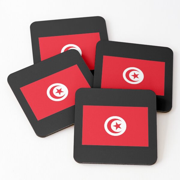 Item preview,  Mediterranean fans and tourists to Tunisia. The Tunisian flag as a print for clothes designed and sold by GeogDesigns.